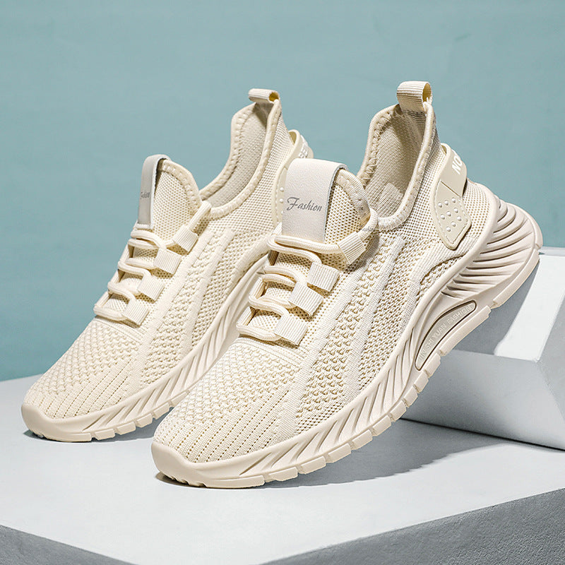 Women's Shoes 2026 Summer New Style Couple's Fashion Sports Casual Shoes Cross-Border Shoes Breathable Fly-Knit Running Shoes