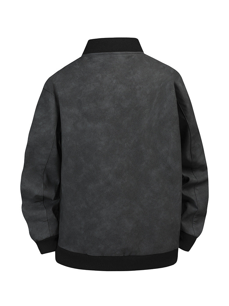 [Cross Border] Leather Men's 2025 New Men's pu Leather Jacket Biker Jacket Leather Men