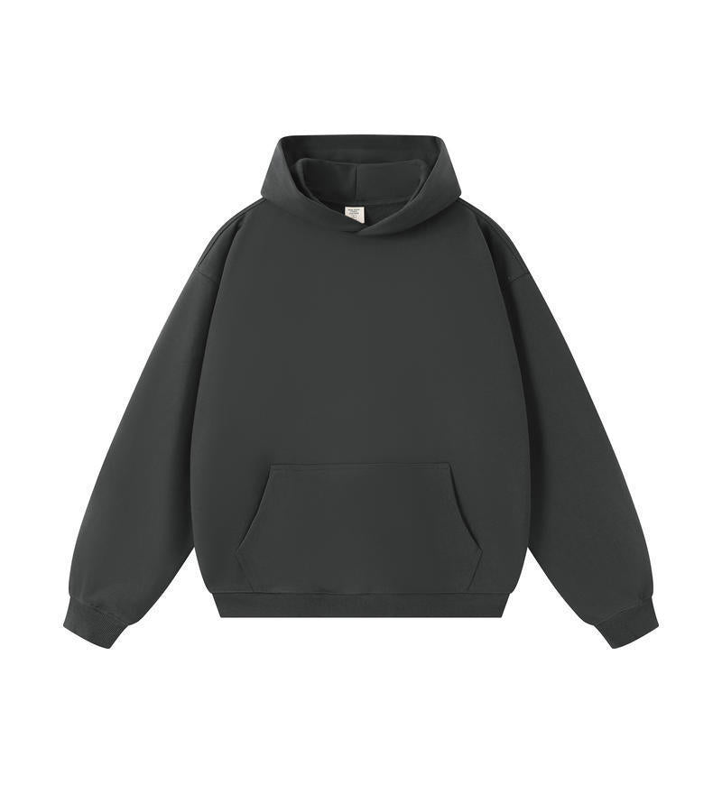 American Trendy Brand 450g Heavy Weight Terry Off-Shoulder Hooded Sweatshirt Men's Spring & Fall Hoodless Rope Loose Hoodie Wholesale