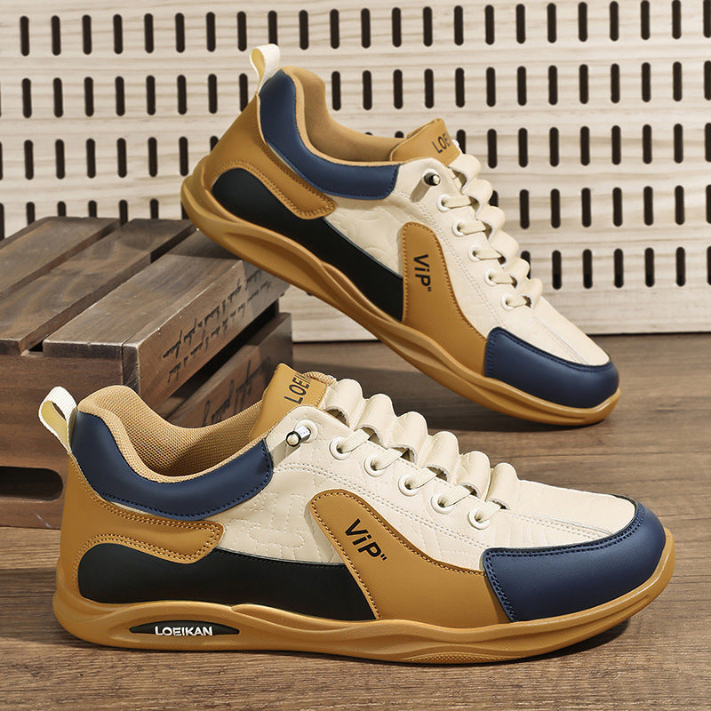Slip-on Men's Shoes Spring New Casual Sneakers Men's Fashion Contrast Color Sneakers Outdoor Sports Forrest Gump Shoes