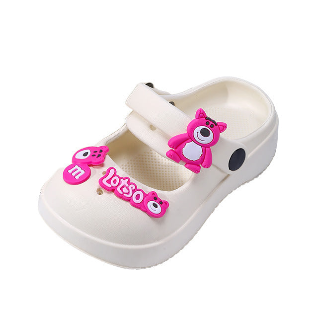 Girls' sandals Princess girls' summer children's hole slippers big children's baby girls' outdoor beach shoes non-slip baby