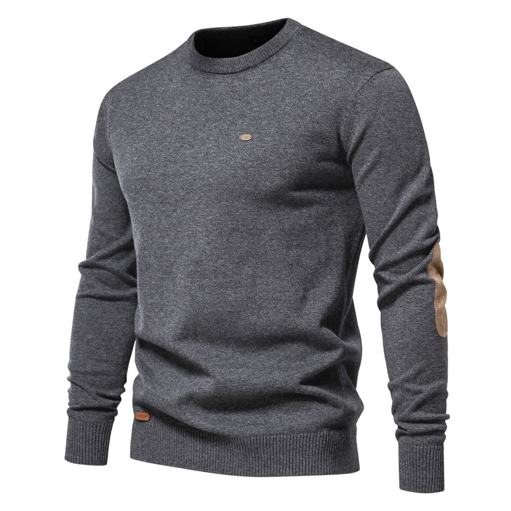 Men's 2023 Men's Sweater European Size Cross-Border Casual Men's Round Neck Autumn and Winter Pullover Sweater Easiest for Match New Cotton