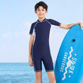 Children's Swimwear for Boys, One-Piece 2026 New Model, Professional Sun Protection Training Swimsuit for Older Kids, Custom-Made Boys' Swimwear for Hot Springs