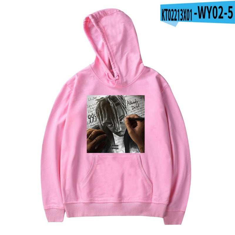 [Cross Border Code] Hot Print Juice WRLD Black Hoodies Men Hoodie