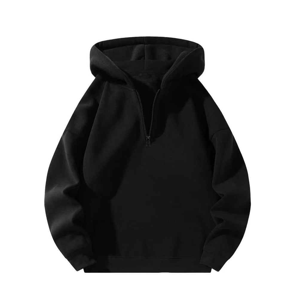 American Casual Zipper Hoodie Loose Sports Sweater Cross-border 2024 Autumn and Winter European and American Street Cross-border Amazon