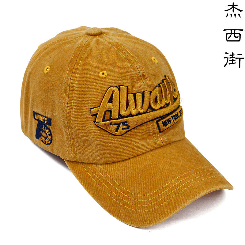 Men's and Women's Hats Retro Baseball Caps Korean Style Washed Denim Dressed Caps Spring and Autumn Casual Sunshade Caps Trendy Men's