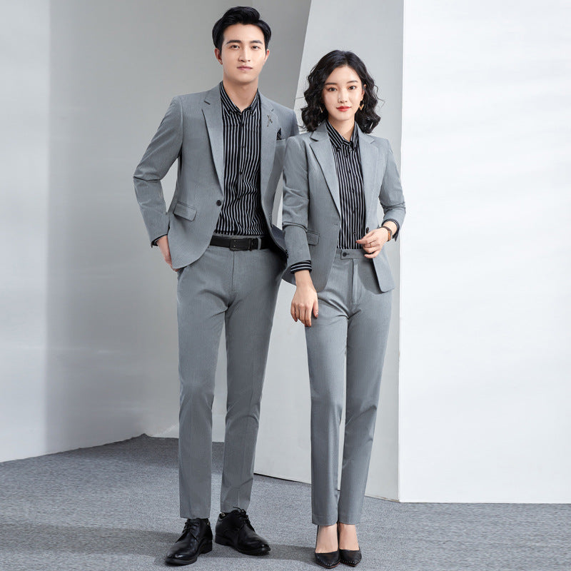 New Business Suit Men's Work Clothes Women's Black High-End Suit Suit Lawyer Teacher Work Professional Formal Wear