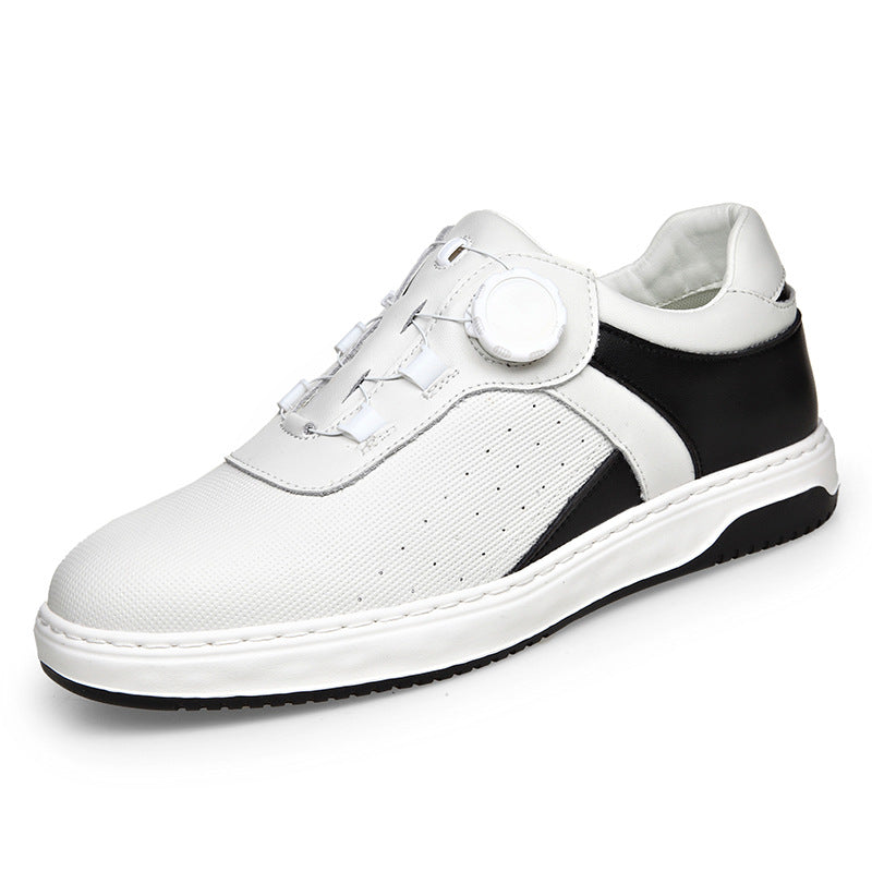 New golf men's sneakers leather knob lazy slip-on men's casual shoes breathable lightweight sneaker men's