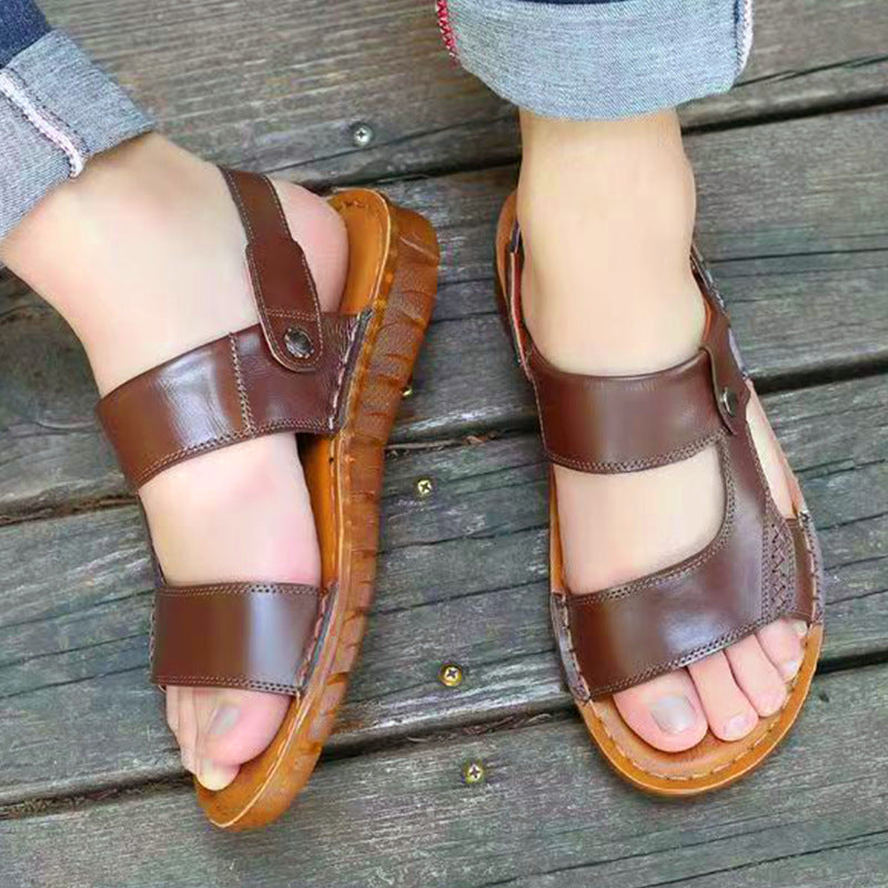 Men's Leather Shoes, Summer Sandals, Men's Tbottomon Soles, Men's Sandals, Summer Beach Shoes, Casual Leather Sandals Wholesale