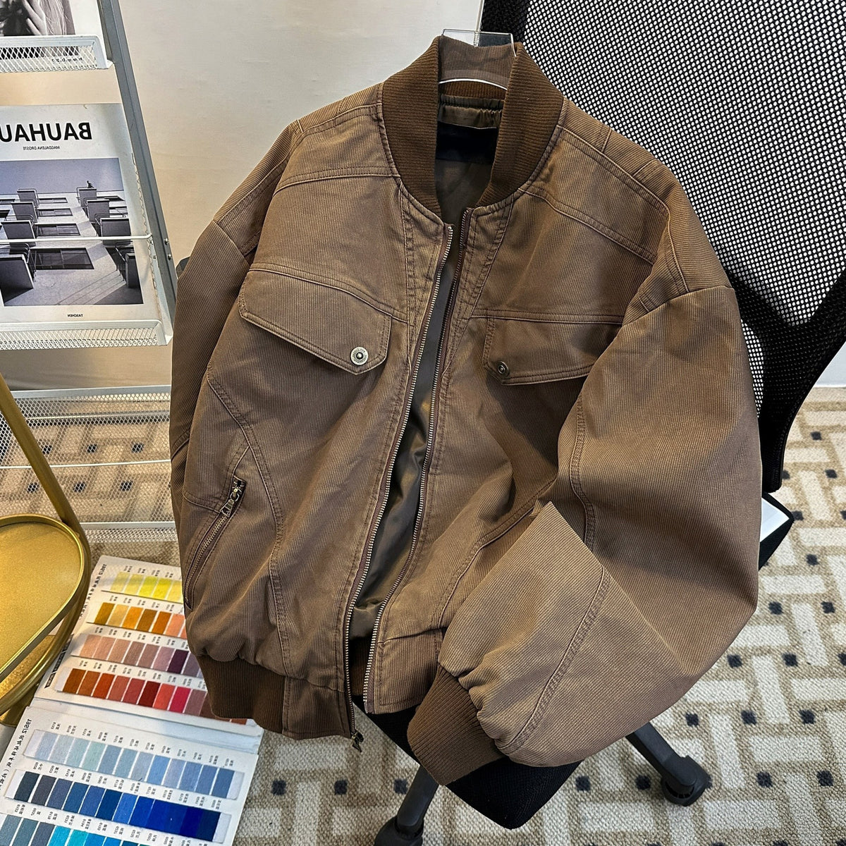 cleanfit Short Profile Corduroy Crock Jacket Men's Winter Thickened Baseball Clothes Old Quilted Jacket
