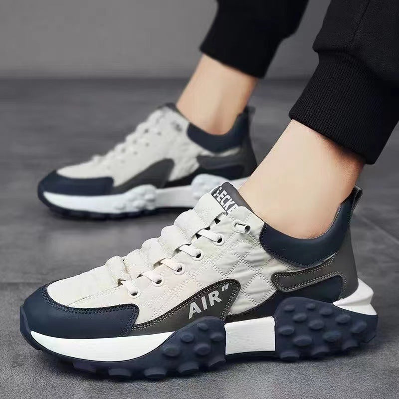 2025 Summer Men's Sports Shoes, Breathable Round-Toe Lace-Up Casual Shoes, Plastic Sole, Lightweight Mesh Lining
