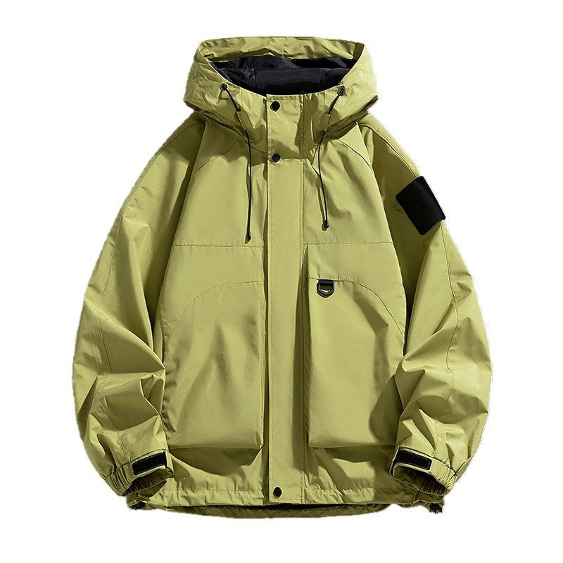 plus size Tooling Vertical Collar Jacket Men's Plus-sized Plus-sized Fat Man Fat Guy Trendy Brand Casual Trendy Brand Outer