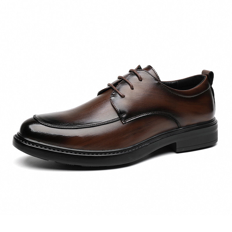 Men's Shoes 2023 New Autumn and Winter Casual Leather Shoes with Hidden Height Increase, Men's Formal Business Wedding Groom Shoes 9350-R