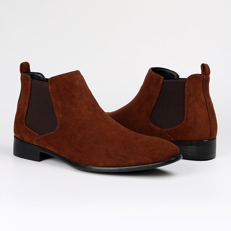 Men's Chelsea Boots Small Square Toe Men's Shoes All-match Fashion Men's Ankle Boots