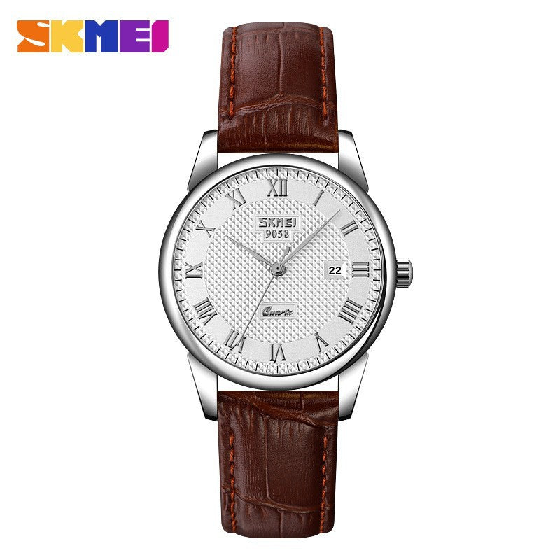 Time beauty skmei classic retro casual business temperament calendar watch men and women couples waterproof watch wholesale