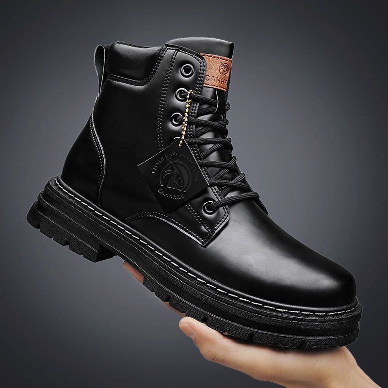 Big Yellow Boots, Big-Toe Martin Boots, 2025 Autumn and Winter High-Top Versatile Martin Boots, New Men's Work Shoes, Martin Boots