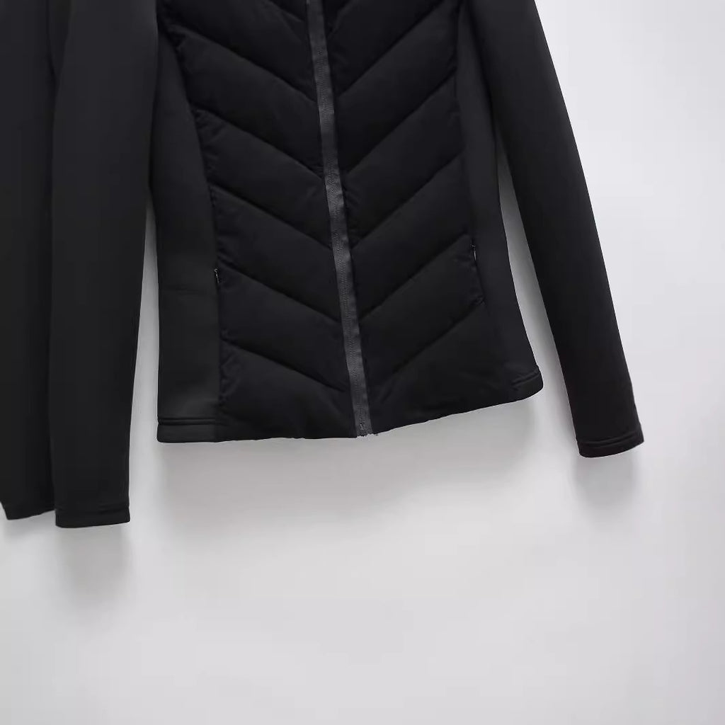 Za Cross-Border Women's Clothing Wholesale Hooded Slim Cotton Jacket Women's Winter New Splicing Warm Top 8073205