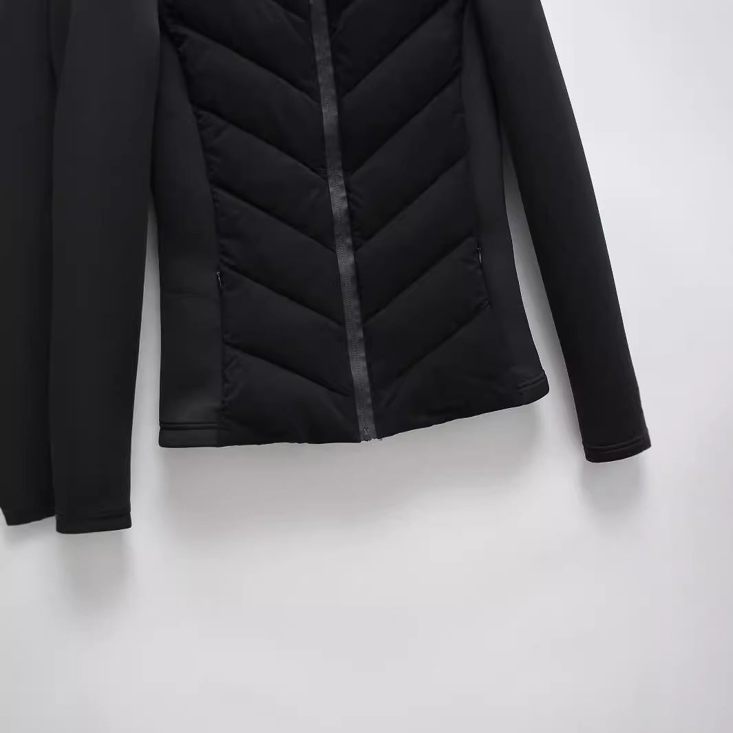 Za Cross-Border Women's Clothing Wholesale Hooded Slim Cotton Jacket Women's Winter New Splicing Warm Top 8073205