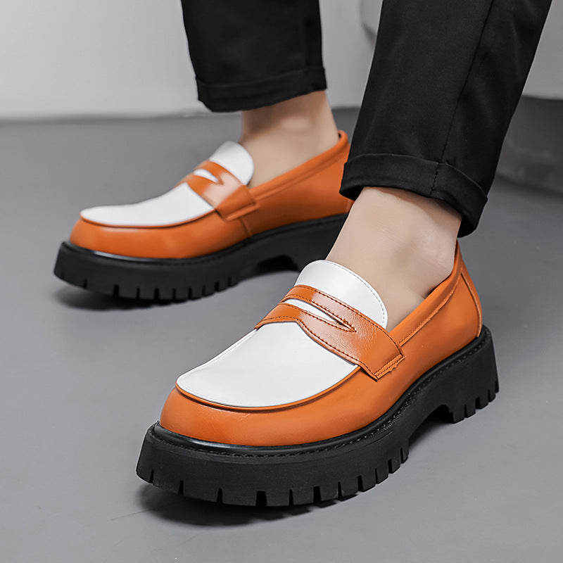 Men's Loafers Cross-Border 46 Large Size New Casual Shoes Fashionable Men's British Style Slip-On Business Formal Leather Shoes