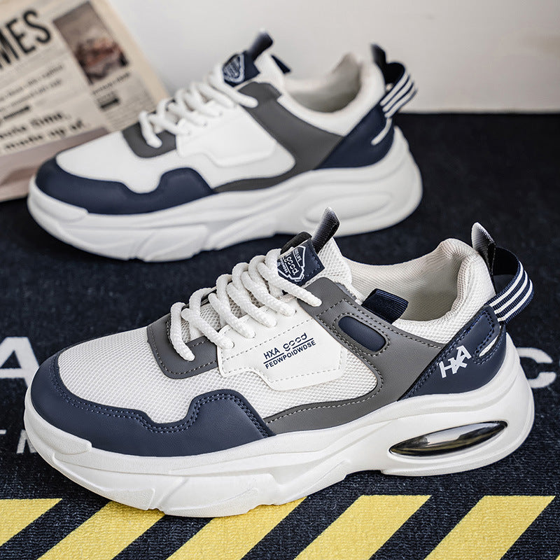 2025 Autumn New Men's Sneakers Thick-Soled Casual Running Shoes for Teenagers and Students Trendy Shoes Men's Wholesale