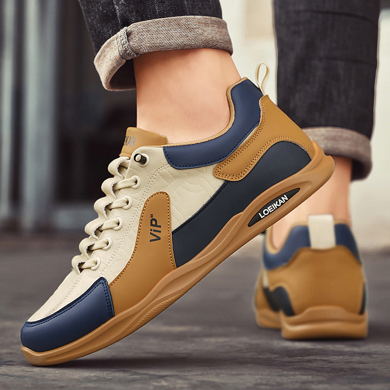 Slip-on Men's Shoes Spring New Casual Sneakers Men's Fashion Contrast Color Sneakers Outdoor Sports Forrest Gump Shoes