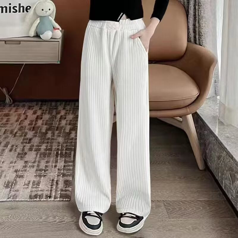 Corduroy Spring and Autumn Pants Boys and Girls Loose All-match Trendy Leg-toe Casual Sports Pants Fashion Children's Wear