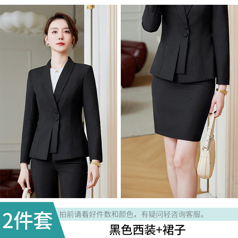 High-end suit suit women's 2023 new business wear temperament goddess style suit jacket formal wear teacher work clothes