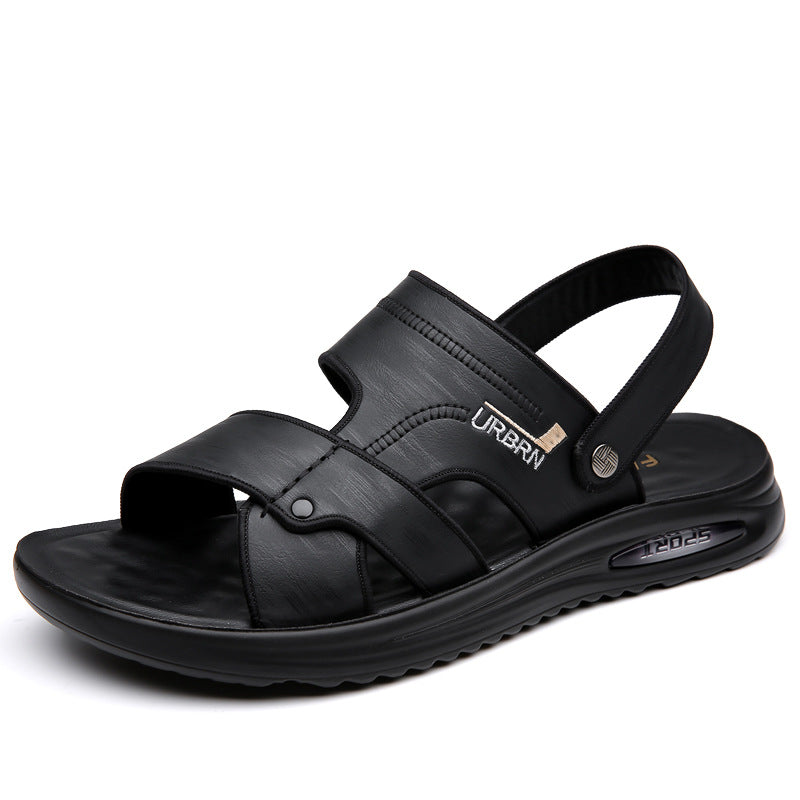 Men's Sandals Men's Trendy 2025 New Outer Wear Wear-Resistant Beach Shoes Soft Sole Soft Surface Men's Sandals and Slippers Factory Direct Sale