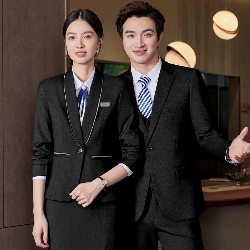 Professional Vest Suit Suit Female Property Jewelry Hotel Ktv Front Desk Receptionist Beautician Work Clothes