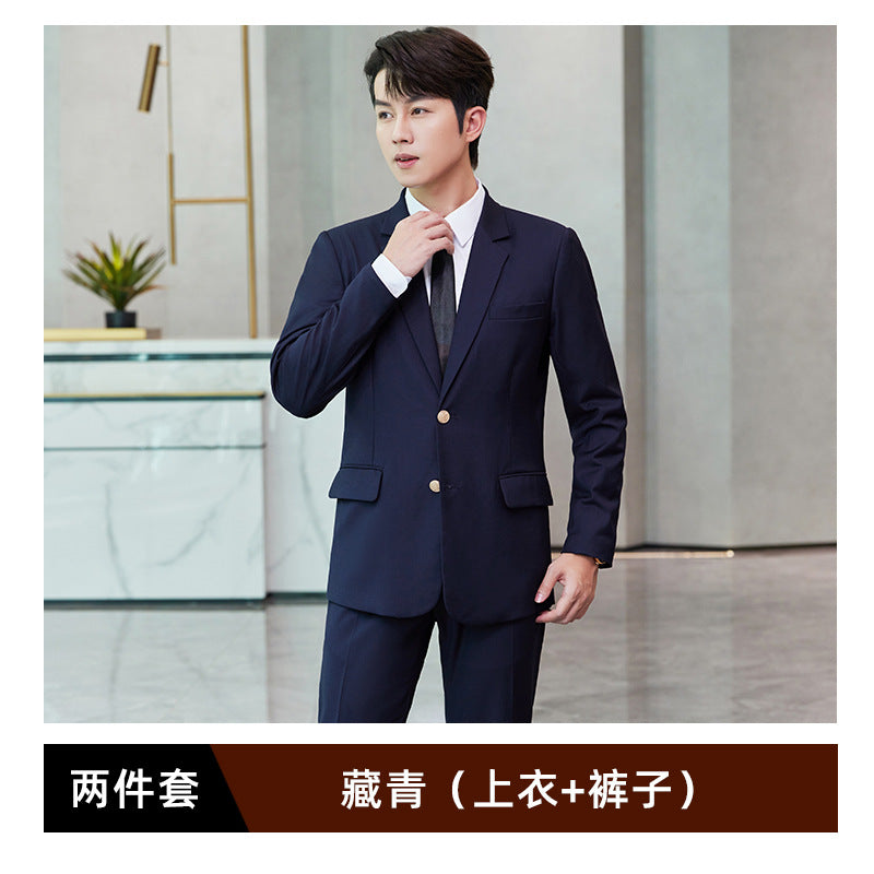 Professional Suit suit Men's and Women's Hotel Work Uniform Suit Property Customer Service Business Commuter Front Office Work Clothes Autumn