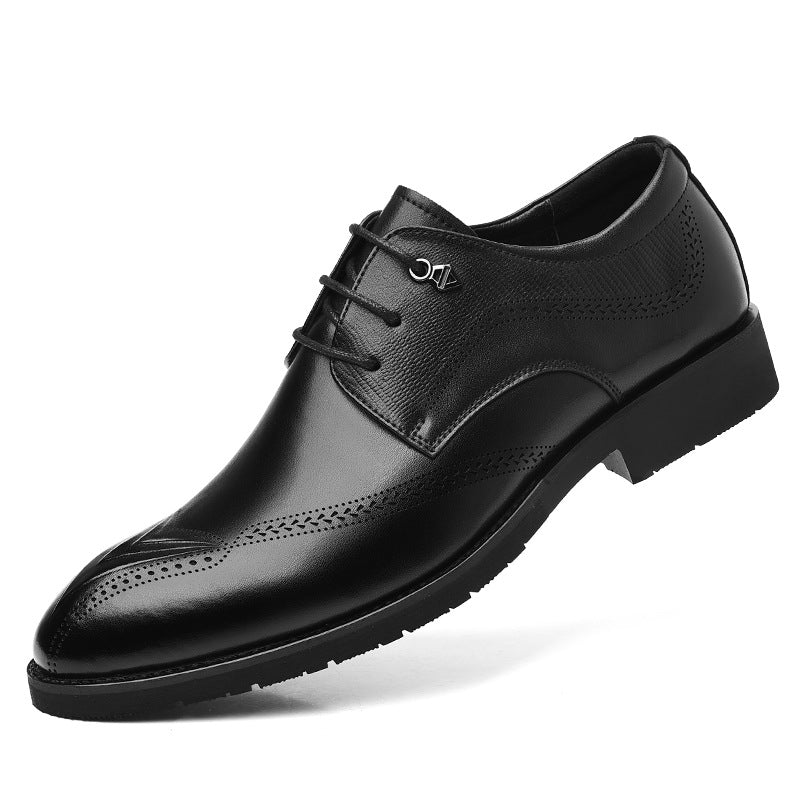 Leather Shoes for Men 2024 Autum New Men's Business Formal Wedding Shoes British Style Fashion Korean Style Men's Shoes Genuine Leather