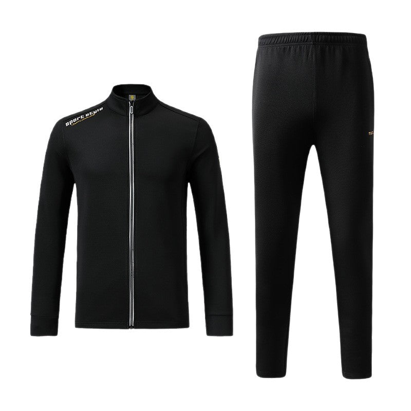 New Badminton Uniform Jacket Black and White Suit Men's and Women's Long-Sleeved Volleyball Uniform Table Tennis Uniform Competition Training Uniform