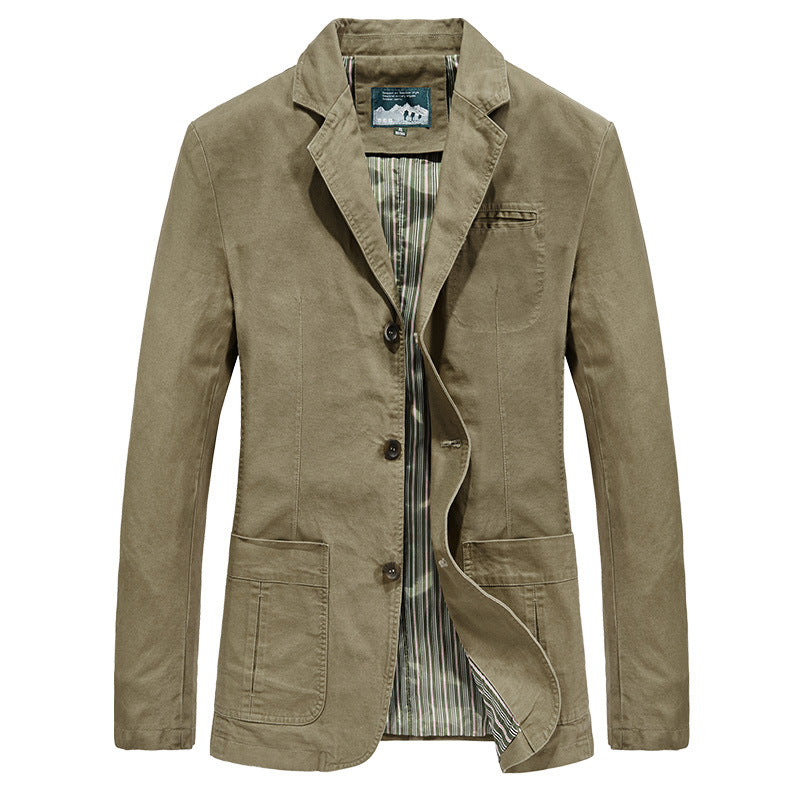European and American Specially Designed for Spring & Fall Jackets for Men, Middle-Aged Suits, Pure Cotton Casual Small Suits, Large Size Men's Jackets, Men's Suits