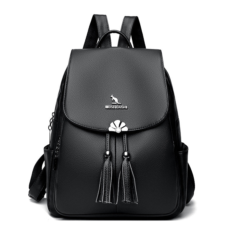 Foreign Trade Women's Backpack 2026 New Fashion Versatile Large-Capacity Travel Backpack Simple Middle-Aged Mom Bag Trendy