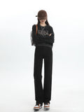 High Waist Straight Leg Jeans Women's Spring Wear 2025 New Pear Shaped Body Slimming Drop Sense Narrow Edition Small Straight Leg Trousers
