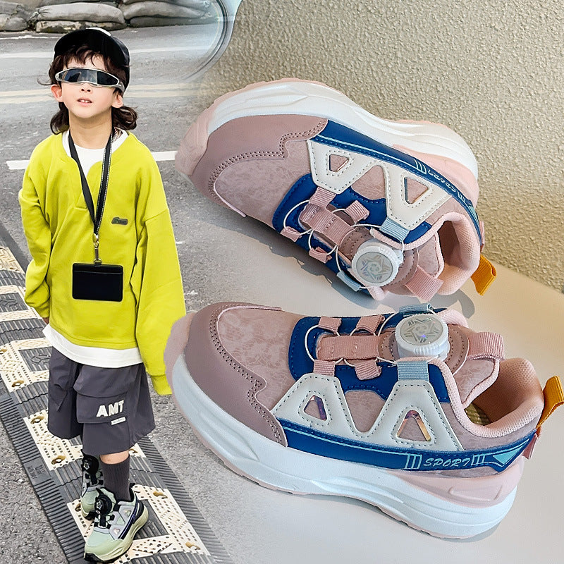 Boys' Shoes 2025 Spring & Fall New Kidsren's Sports Shoes for Middle and Large Kidsren Breathable Running Shoes Soft Sole Lightweight Sports Shoes for Women