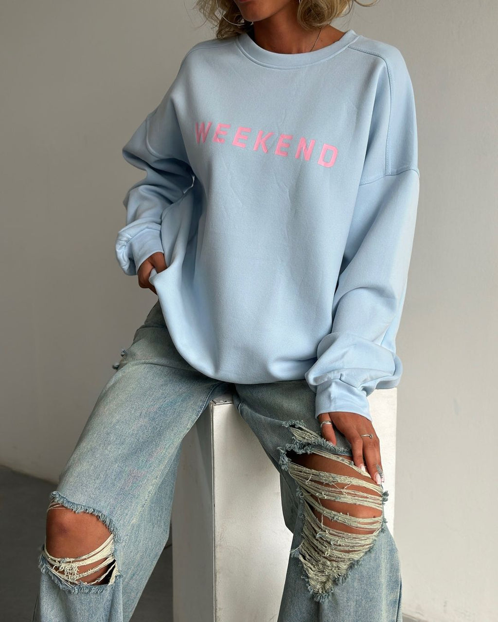Amazon Cross-Border European and American Women's Casual Printed Thick Versatile Long-Sleeve Sweatshirt Mid-Length Winter Style