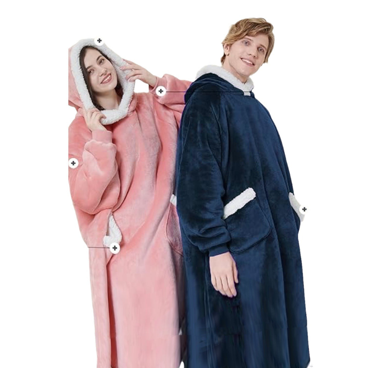 Women's Long-Sleeve Flannel Pajamas, Home Wear, Tv-Friendly, Double Pockets, Can Be Worn Outside, Casual Style, Pullover, Round Neck, Simple and Casual