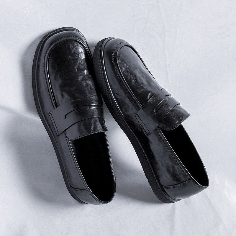 Loafers for Men Summer 2023 New Style British Business Formal Leather Shoes Soft Sole Slip-On Casual Shoes 7982-F