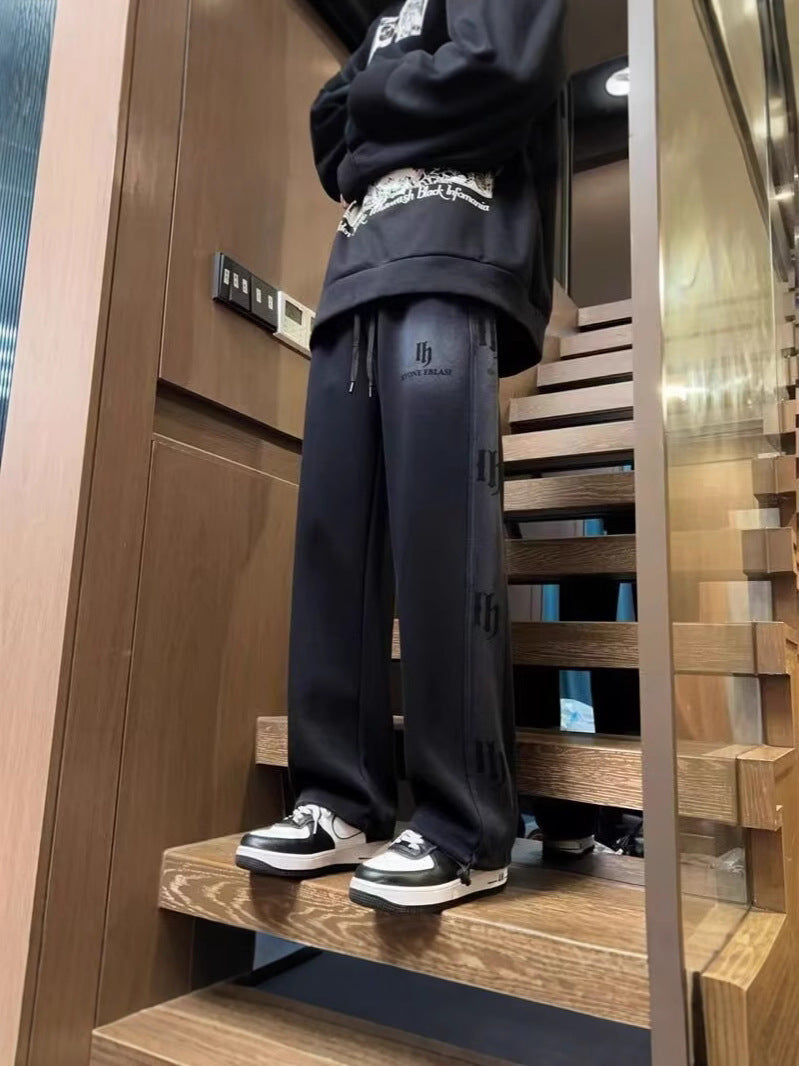 Youth Popular Casual Pants Men's Spring and Autumn New Fashion Brand Youth Loose All-match Pendant American Casual Pants