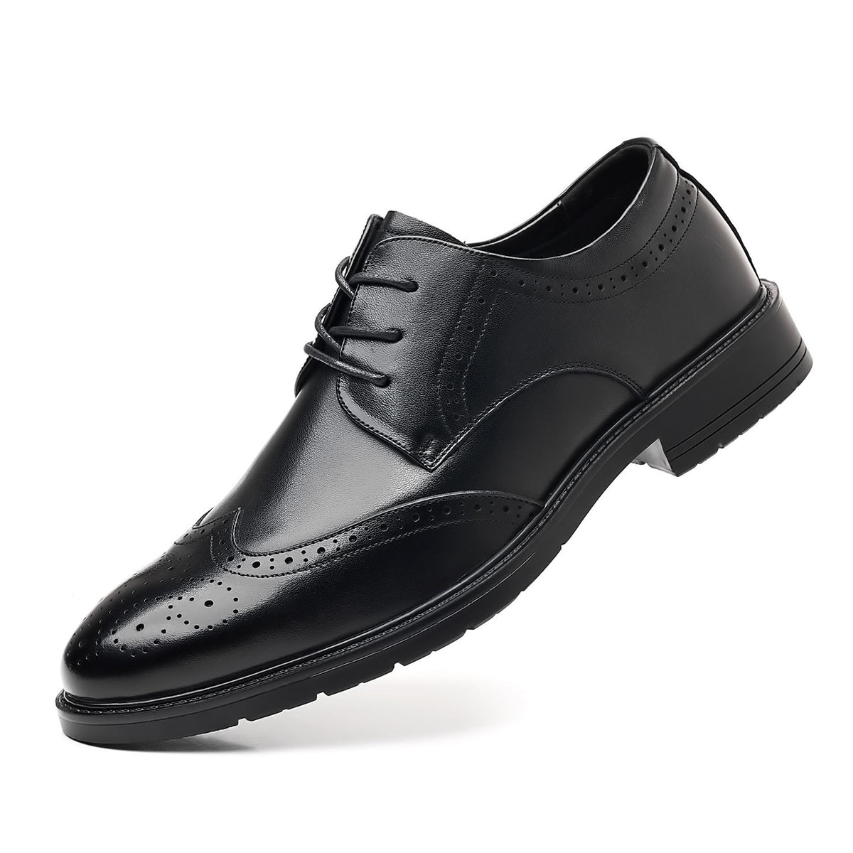 Leather Shoes for Men, Genuine Leather, High-End, Soft, Spring Season, Men's Business Formal Wear, Suit Leather Shoes, British Style, Wedding Shoes, Brogue Shoes