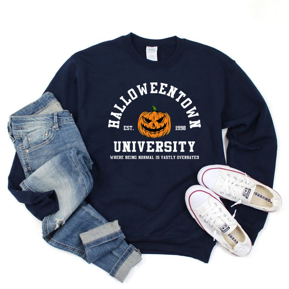 Fashionable Long-Sleeved Sweatshirt for Women 2023 Autumn and Winter New Loose Popular Sweatshirt Letter Printed Round Neck Sweatshirt for Women