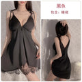 Sexy Pajamas Women's Pace Push-up Ice Silk Sling Nightgown Transparent Lace Pure Desire Break New Style Abstinence Style