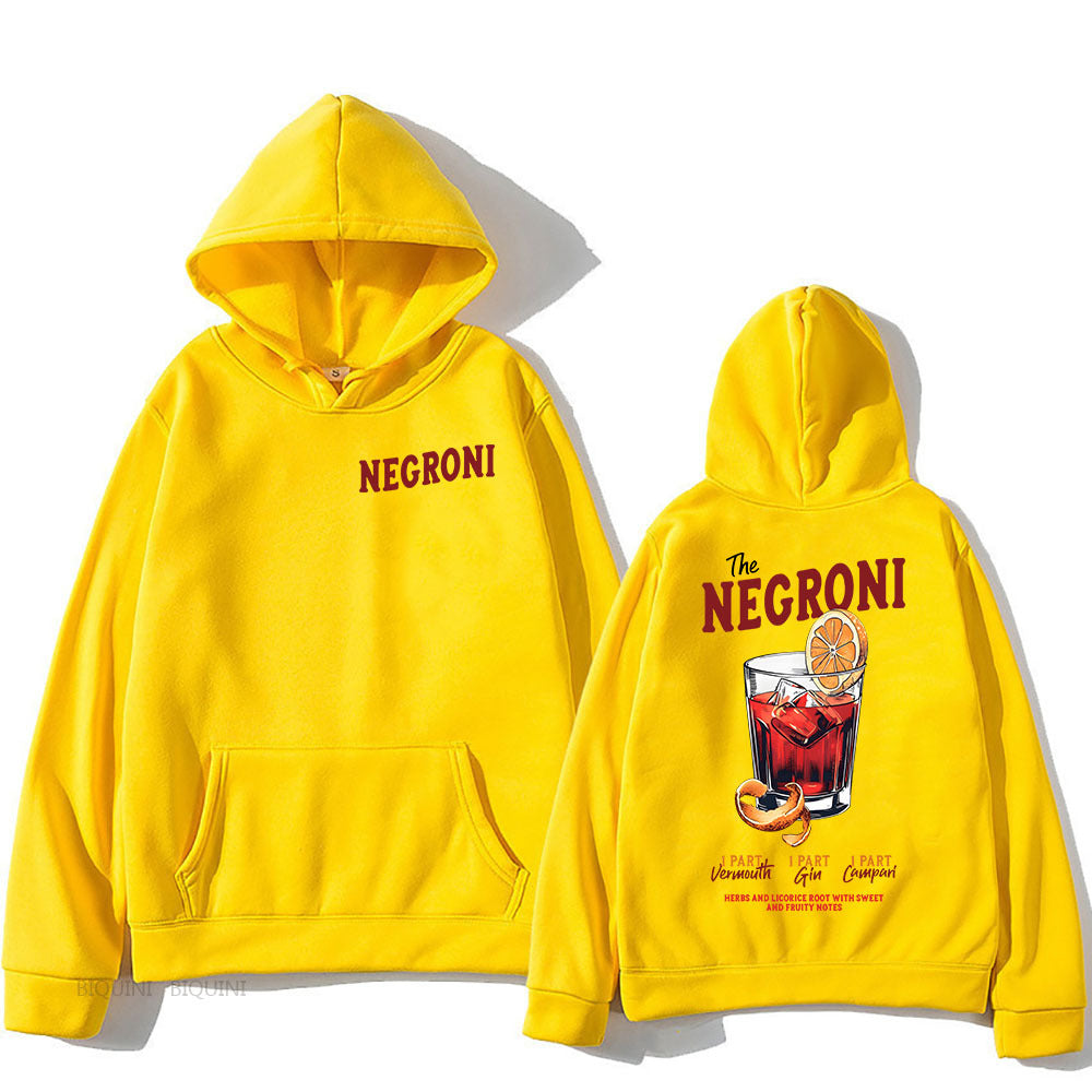 Negroni Unisex Long Sleeve Graphic Hoodie Please Social Club