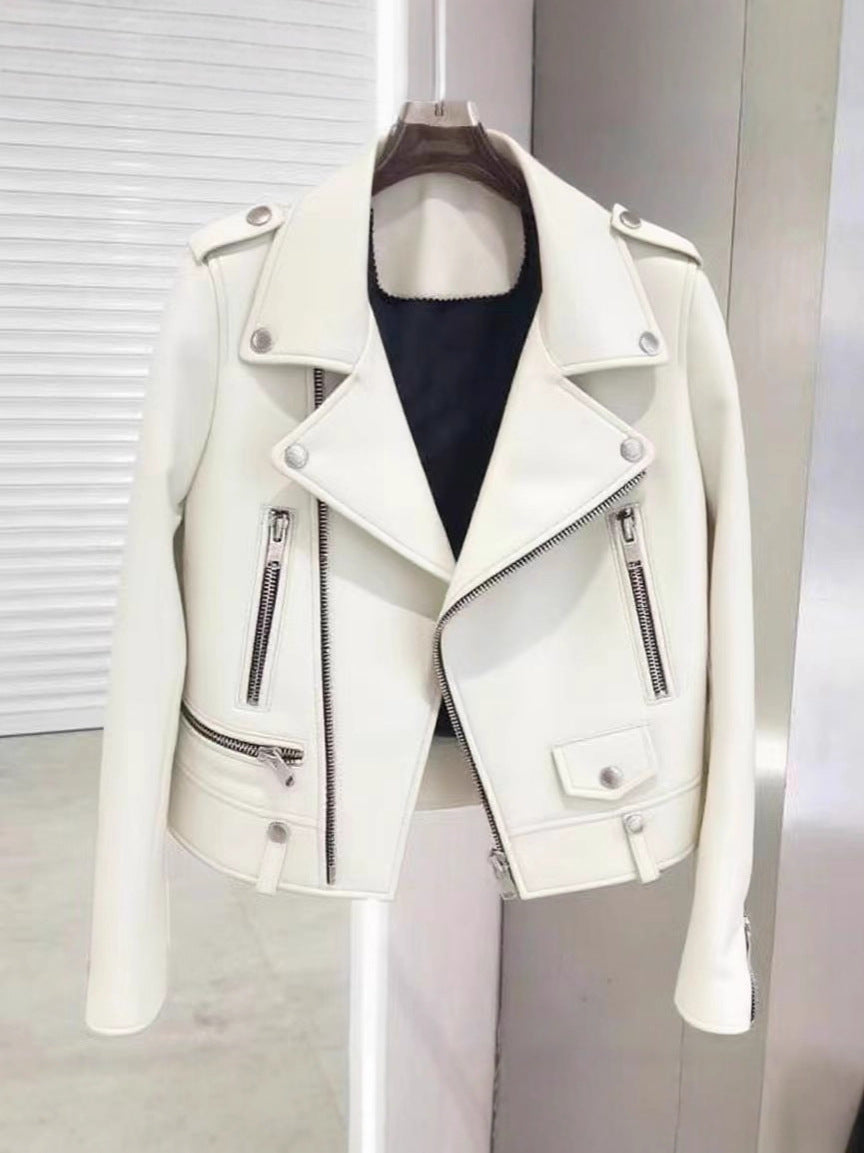 Foreign Trade Men's Clothing Wholesale Men's Motorcycle Leather Jacket 2025 Spring, Autumn and Winter New Leather Jacket Korean Style Slim Men's Leather Jacket