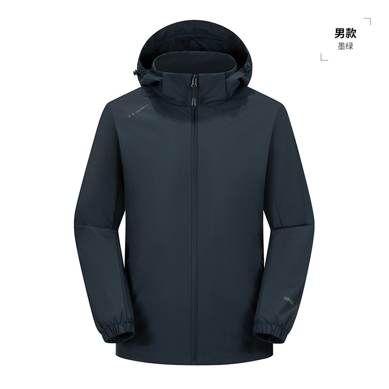 Spring and Autumn Outdoor Couple's Soft Shell Women's Top Waterproof Windproof Warm Jacket Women's Mountaineering Sports Men's Jacket