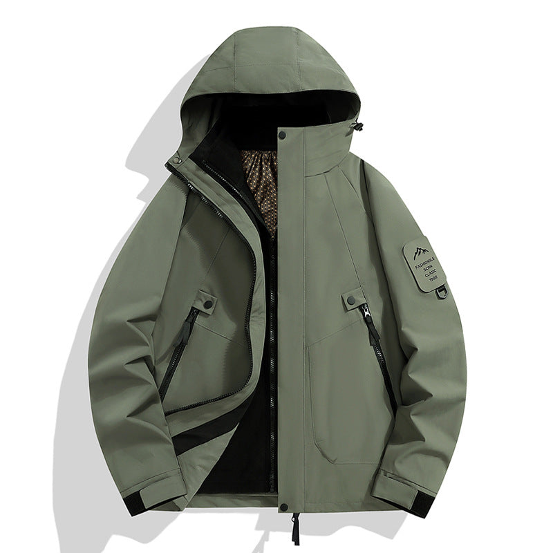 Jacket for Autumn and Winter, 25 Styles of Warm Coats, Windproof and Waterproof Outdoor Jackets, Detachable Two-Piece Set, Couple's Hiking Clothing