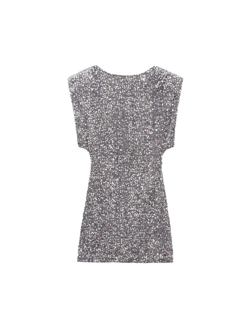 Cross-Border European and American Style Sequin Velvet Dress 9565976 Fairy Spirit
