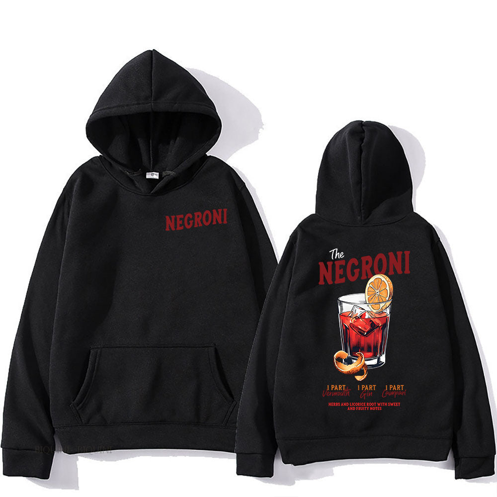 Negroni Unisex Long Sleeve Graphic Hoodie Please Social Club