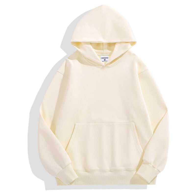 500g Imitation Cashmere Off-Shoulder Sweatshirt Custom Work Clothes Cultural Shirt Round Neck Hoodie Jacket with Logo Printed